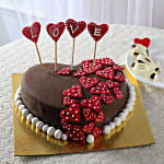 Valentine Red Hearts Chocolate Cake 1 Kg
