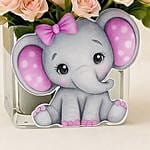 Welcome Baby Girl Flower Box With Chocolates