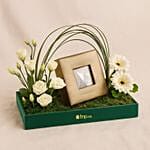 White Flower Tray N Bateel Gift Set Combo