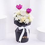 White Flowers Beauty N Tulips Bouquet