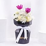 White Flowers Beauty N Tulips Bouquet