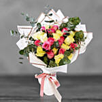Yellow And Pink Flower Bouquet