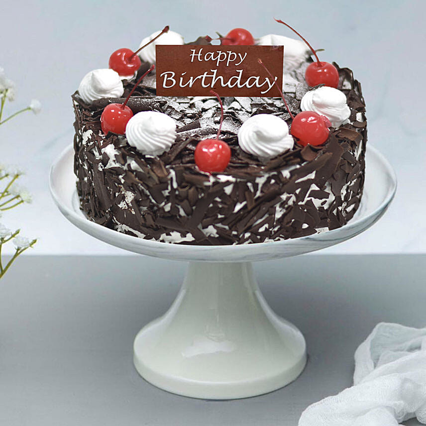 Appetizing Black Forest Cake For Birthday