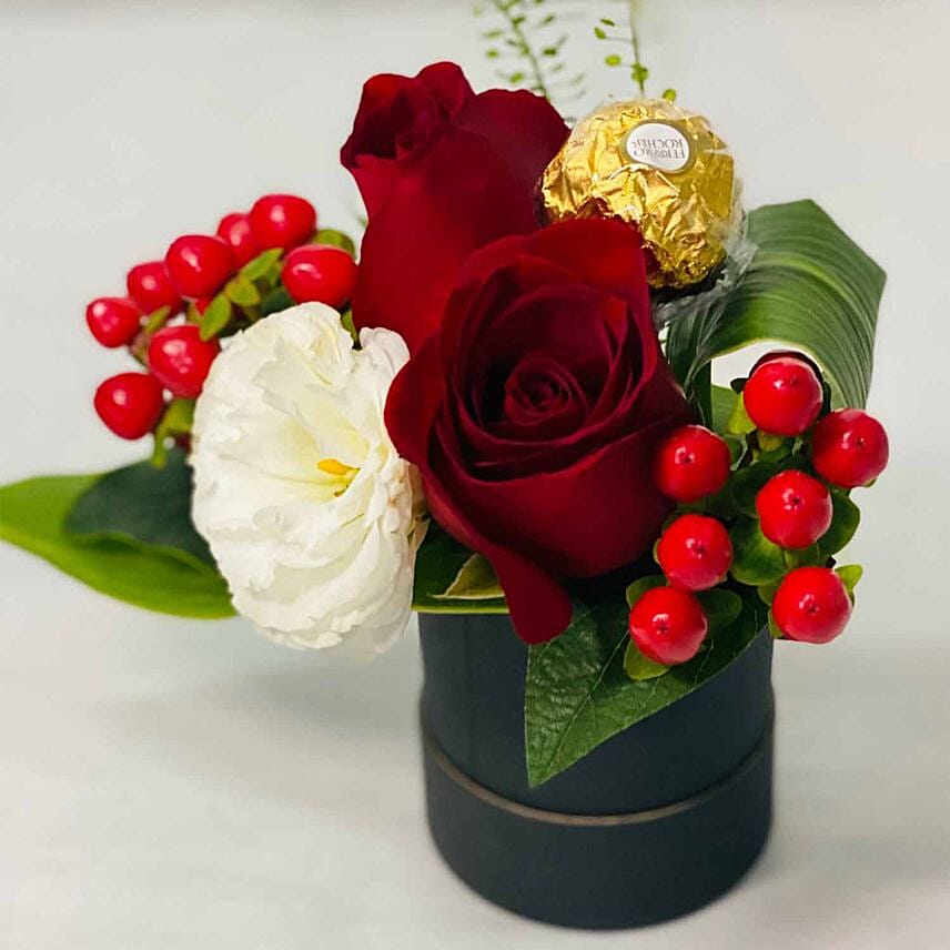 Box Of Roses With Rocher