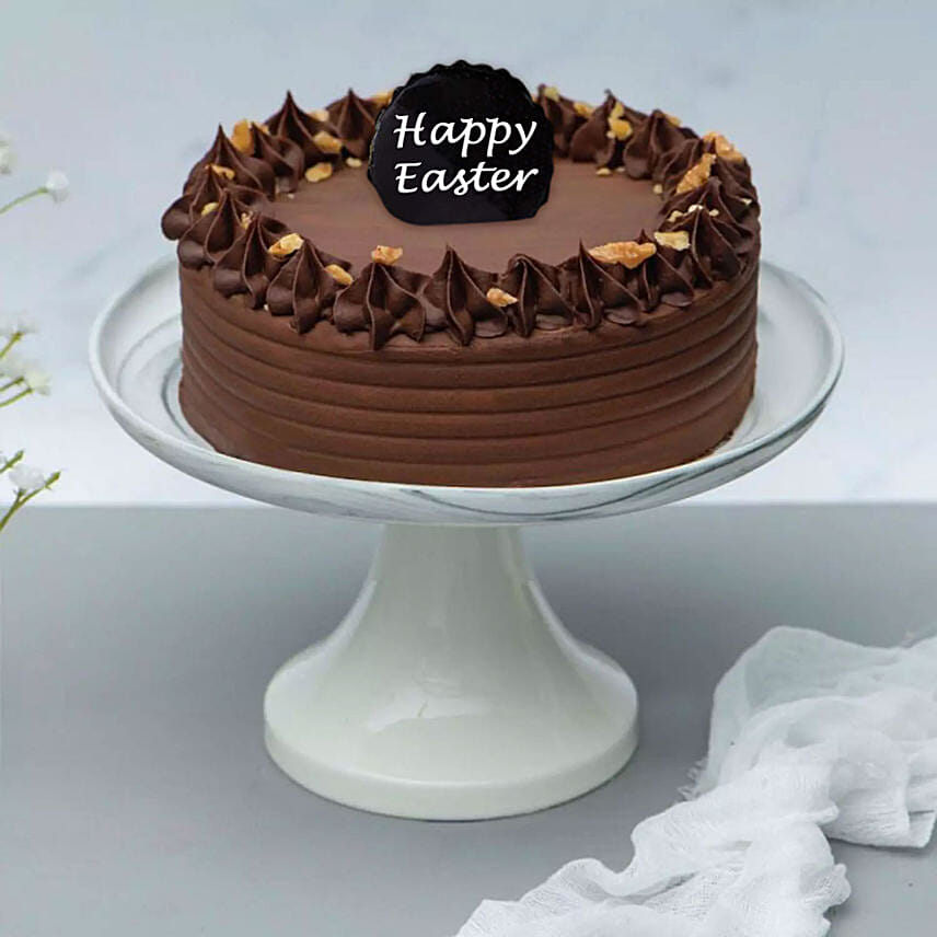 Crunchy Walnut Chocolate Cake For Easter