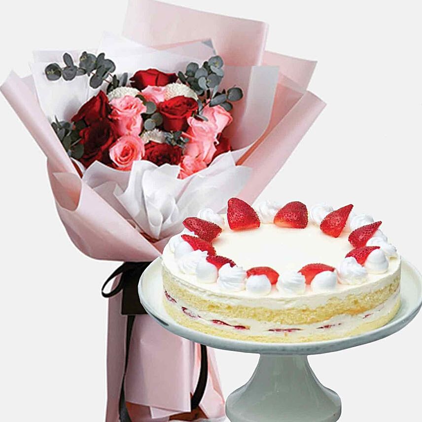 Delightful Roses Strawberry Shortcake