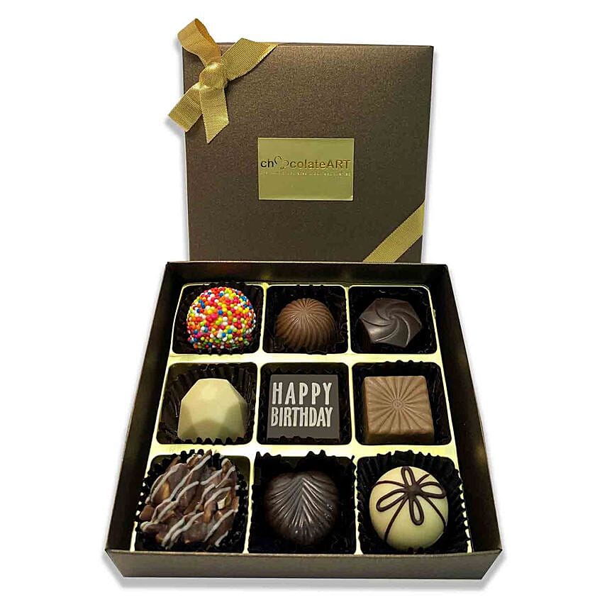 Passionate Happy Birthday Chocolate Box 9 Pcs