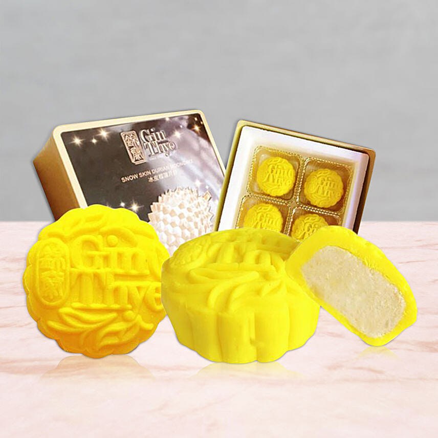 Premium Snowskin Yellow Mooncake