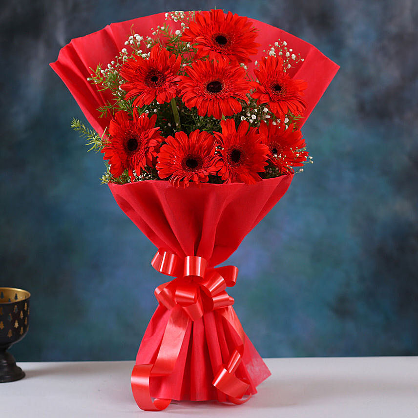 Red Elegant Gerbera Bouquet