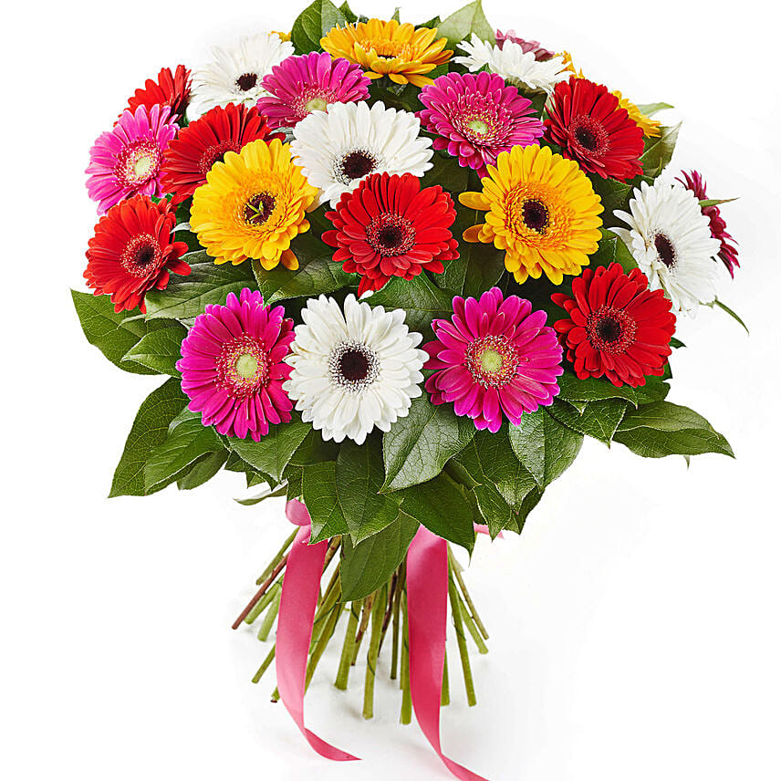 Summery Gerbera Blooming Bouquet