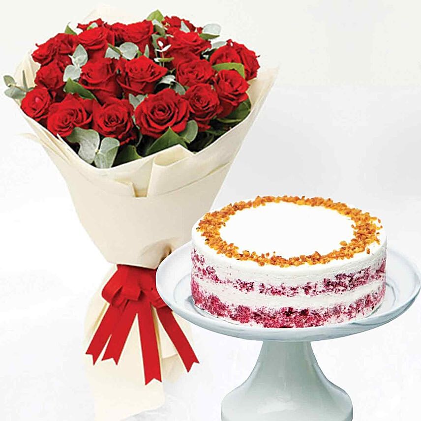 Timeless Roses Red Velvet Peanut Butter Cake