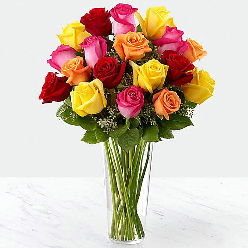 Vivid Roses Arrangement