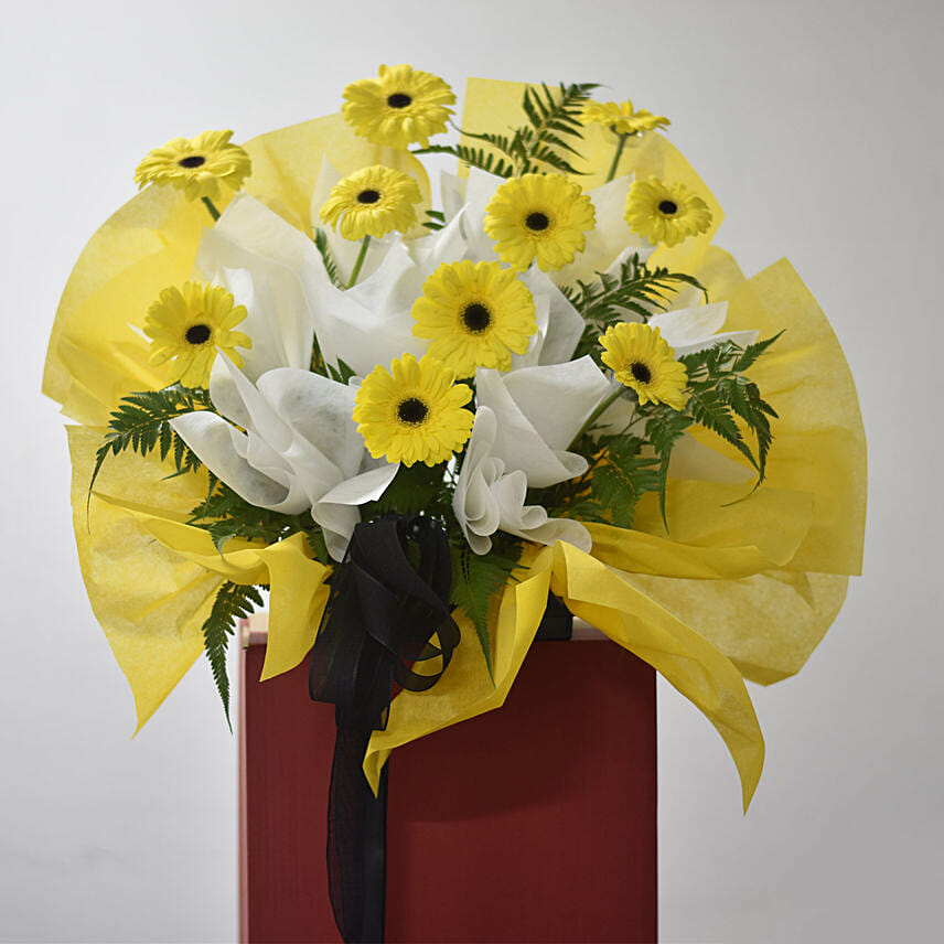 Yellow Gerberas Flower Stand