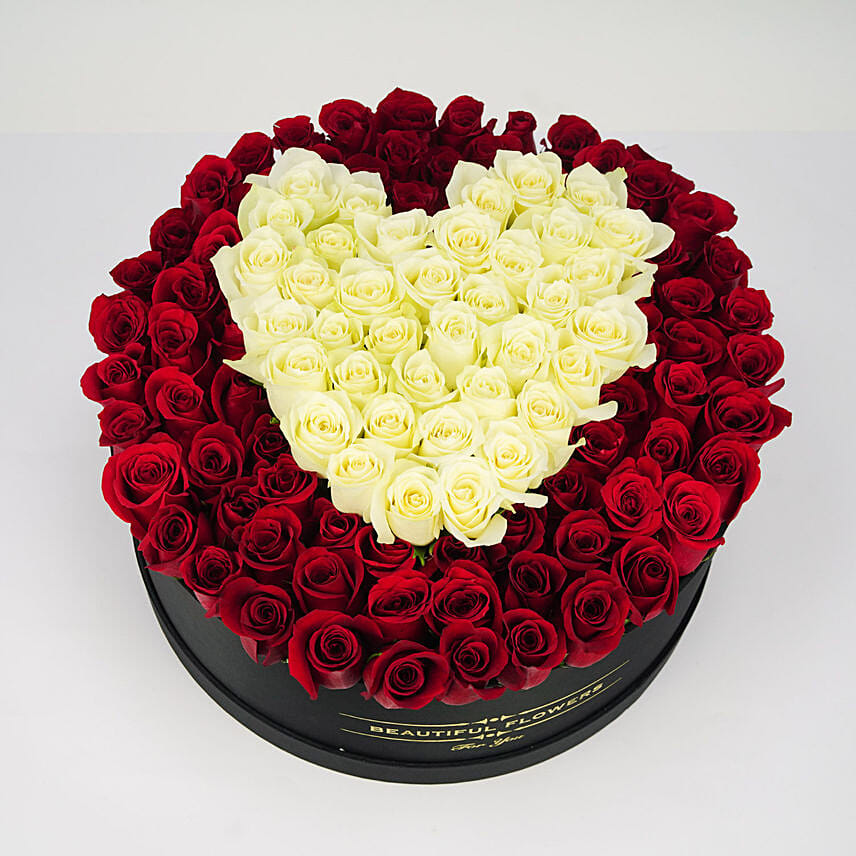 Heart Shaped Premium Roses Arrangement