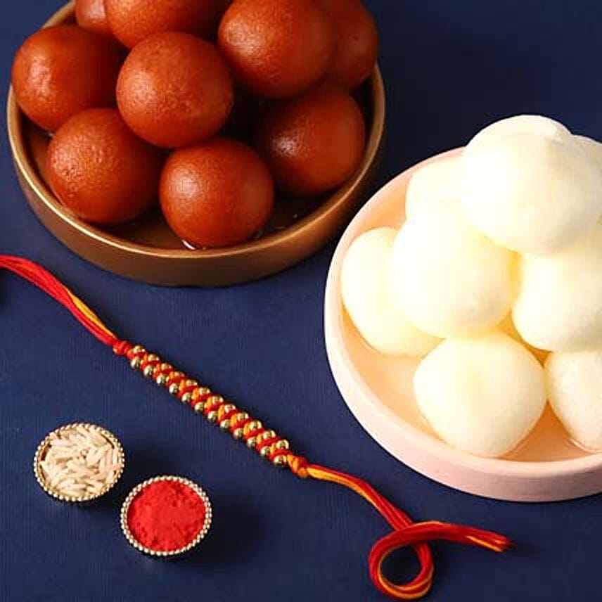 Sneh Classic Look Rakhi & Sweets Tin