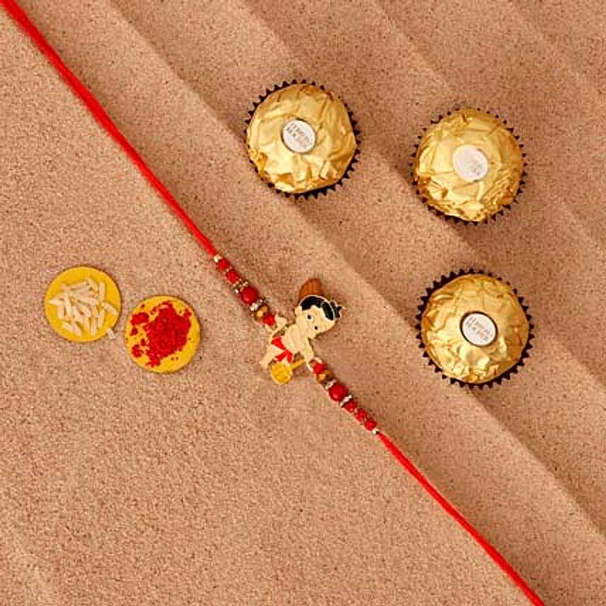 Sneh Holy Ganesha Kids Rakhi & Ferrero Rocher