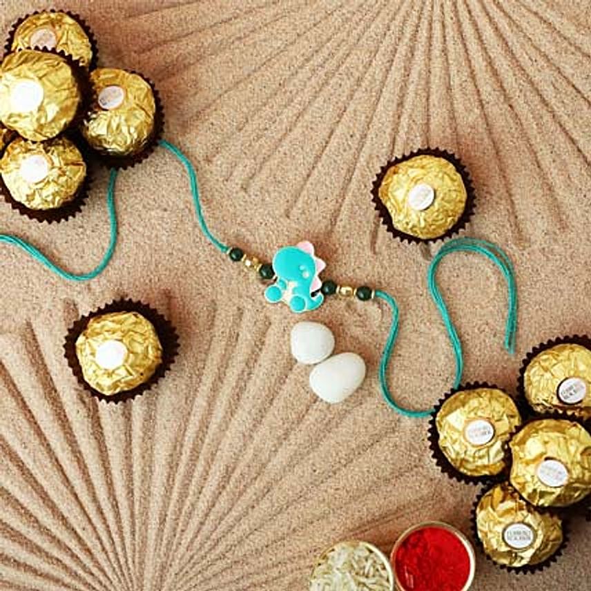 Sneh Lovely Dino Rakhi & Ferrero Rocher