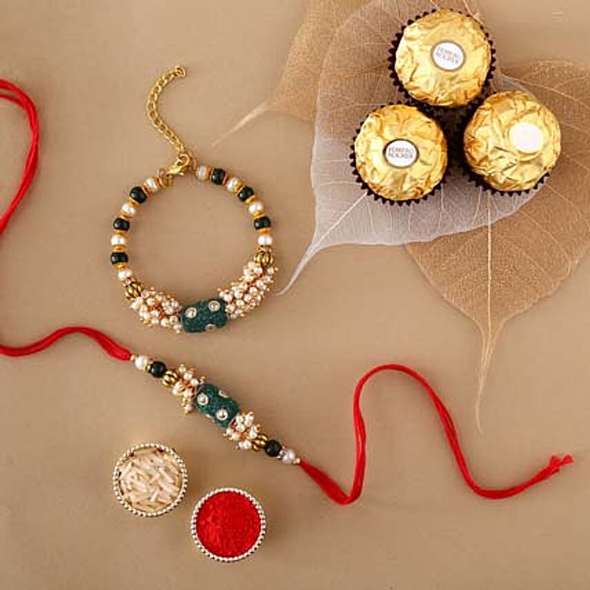 Sneh Pearl Bhaiya Bhabhi Rakhi & Ferrero Rocher