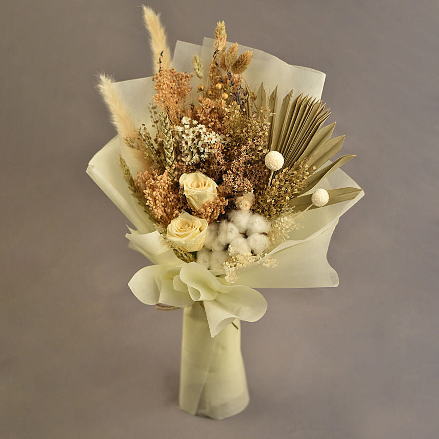 Peaceful Mixed Preserved Flowers Bouquet