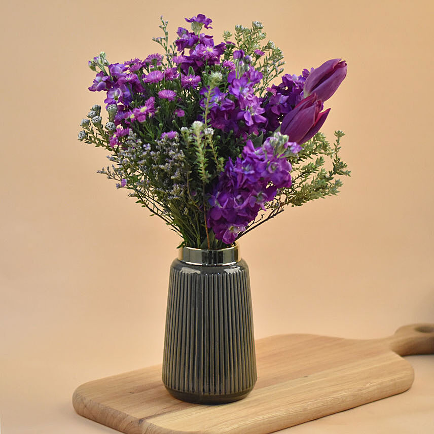 Purple Blush Flower Vase