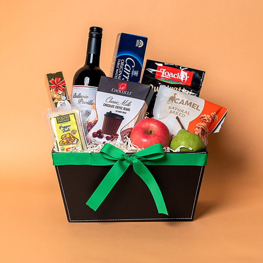 Red Wine N Cookies Gift Hamper