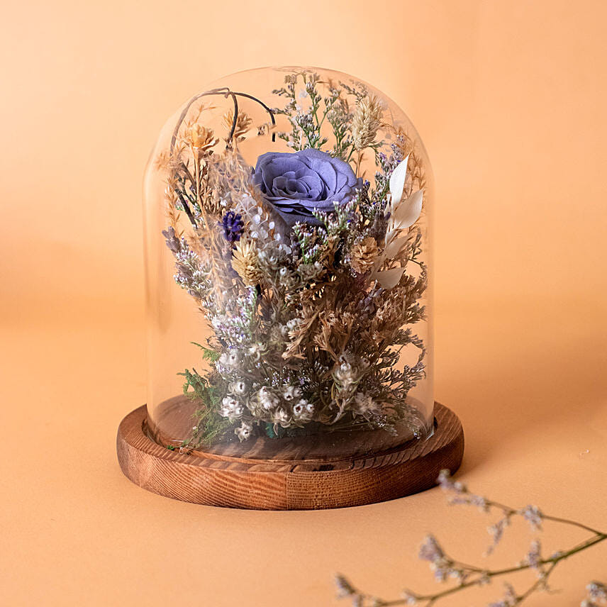 Forever Blue Preserved Rose