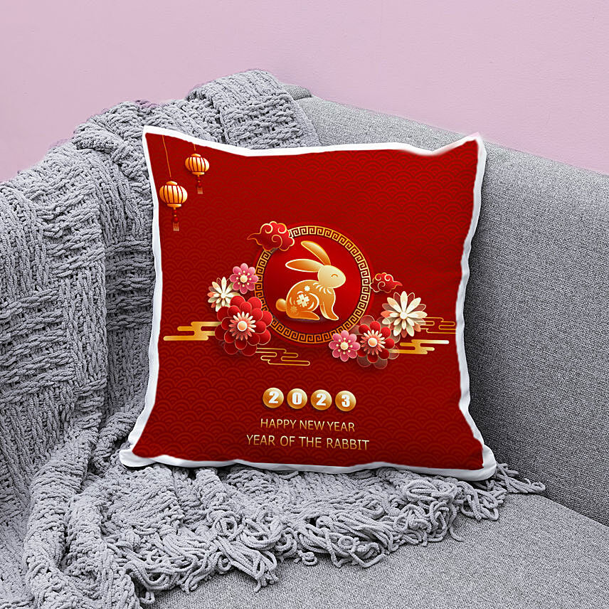 Chinese New Year of The Rabbit Printed Cushion