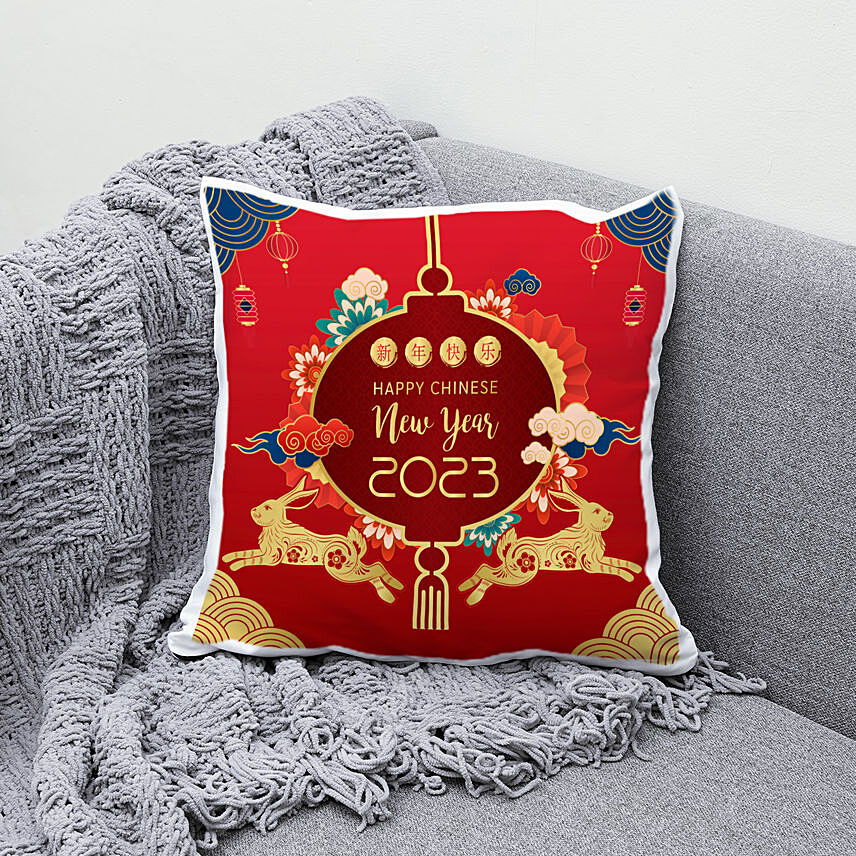 Happy Chinese New Year Printed Cushion