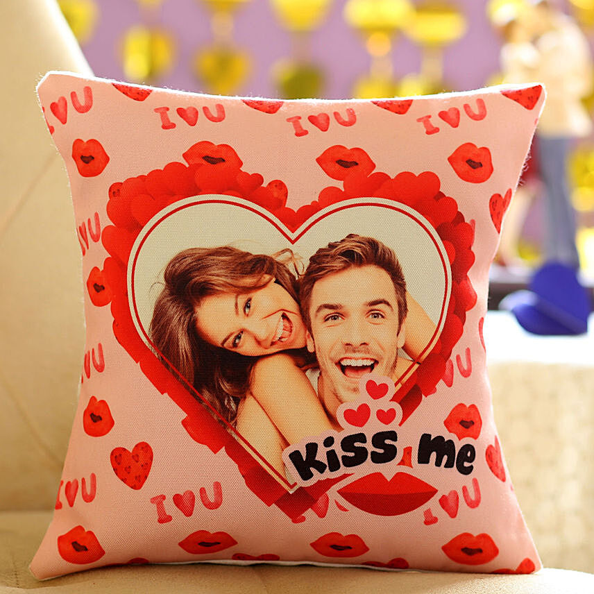 Kiss Day Special Personalised Cushion
