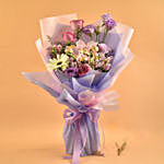 Mixed Flowers & Ferrero Rocher Hand Bouquet
