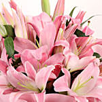Attractive Oriental Pink Lilies Bouquet