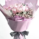 Beautiful Pink Roses Bunch