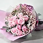 Beautiful Pink Roses Bunch