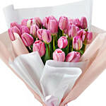 Blissful Pink Tulips Bunch