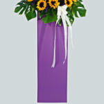 Blooming Mixed Flowers Cardboard Stand
