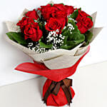 Bouquet Of Ravishing Red Roses