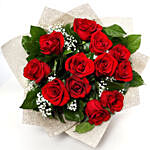 Bouquet Of Ravishing Red Roses