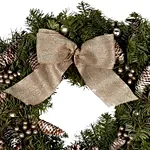 Bow Christmas Theme Wreath 25 Cms