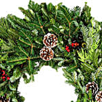 Bow Christmas Wreath 25 Cms