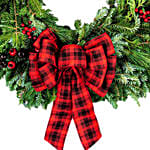 Bow Christmas Wreath 25 Cms