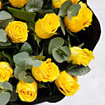 Bright 20 Yellow Roses Bouquet