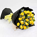 Bright 20 Yellow Roses Bouquet