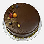 Chocolate Cake With Personalised Birthday Cushion