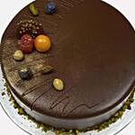 Chocolate Cake With Personalised Birthday Cushion