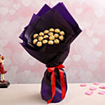 Elegant Blue Ferrero Rocher Bunch