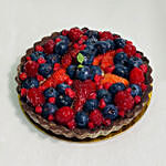Elegant Blue Rose Berry Tart Cake