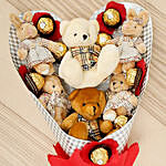 Ferrero Rocher And Teddy Bear Bouquet