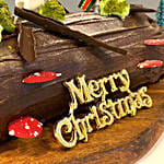 Festive Christmas Tree Chocolate Log Cake