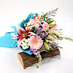 Gerberas And Lavender Flower Bouquet