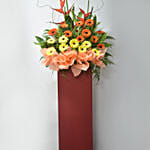 Gerberas N Lilies Flower Stand